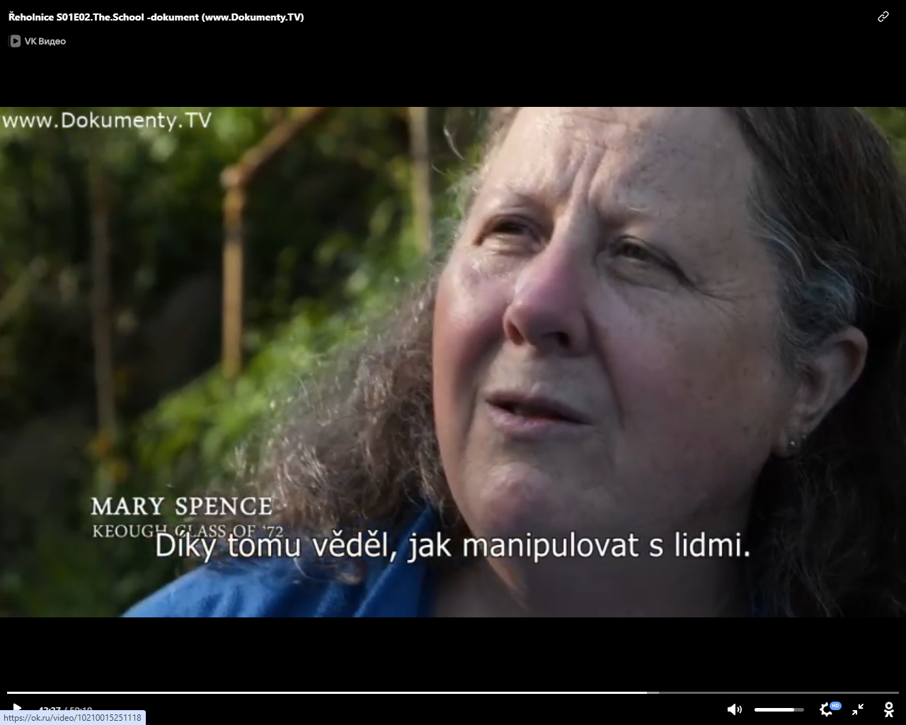 Mary Spence-ová – bývalá študentka